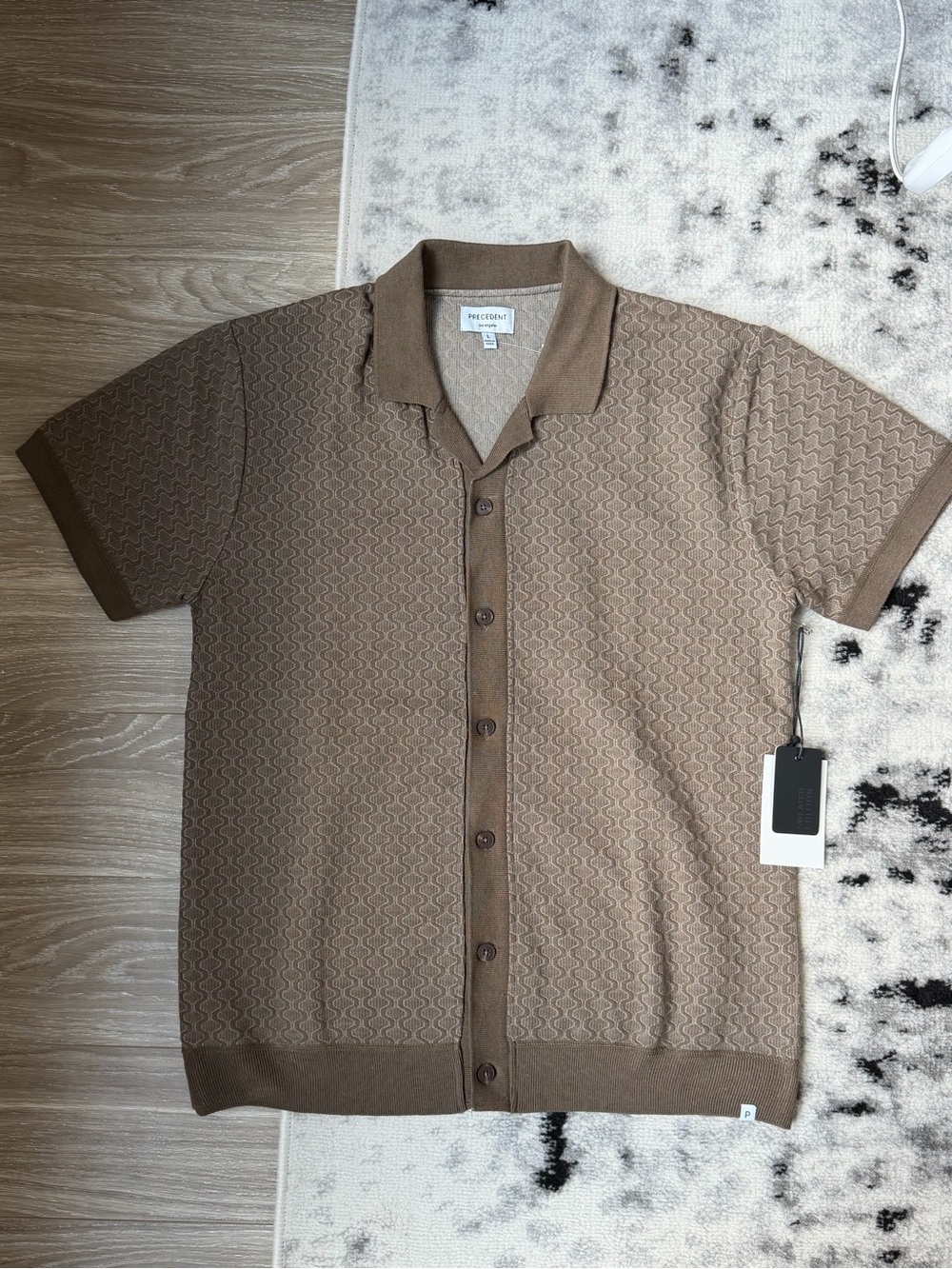 Precedent - Men’s Brown Short-Sleeve Button Polo Shirt